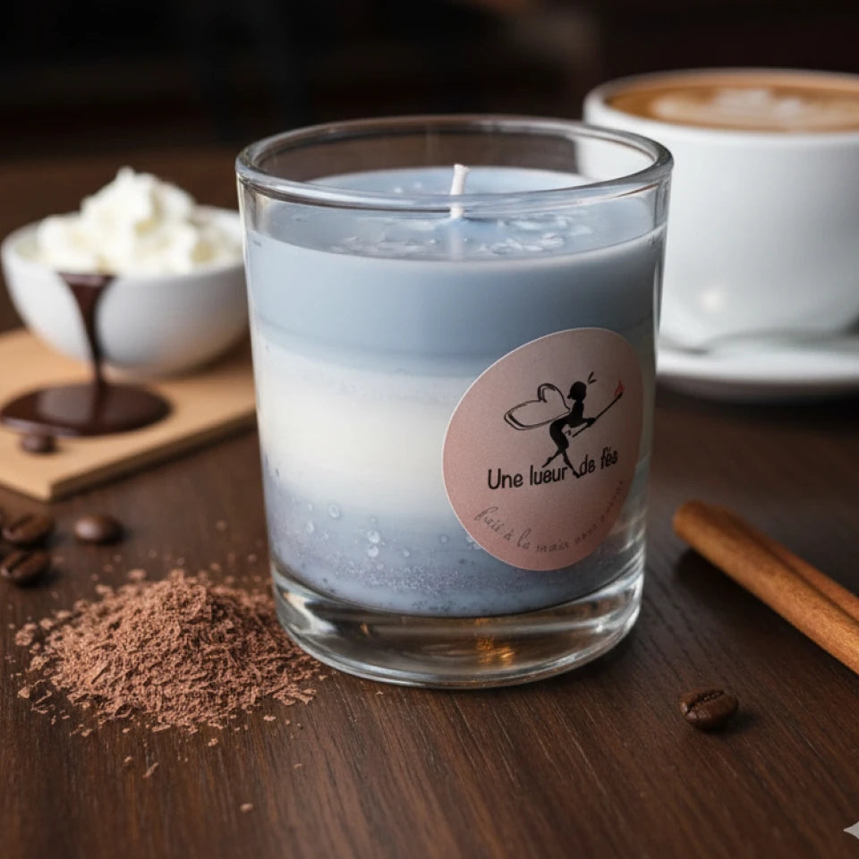 Bougie Pailletée au Moca