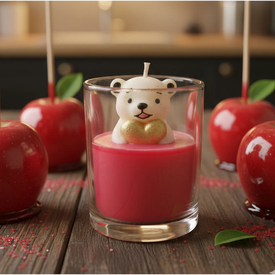 Bougie Ourson Tout Doux (Pomme d'Amour)