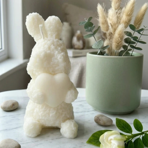 Bougie Petit Cœur de Lapin Une Lueur de Fée