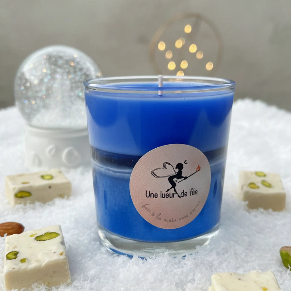 Bougie Spirale Étoilée Nougat Blanc